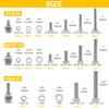 226Pcs Bolts and Nuts Set, #1/4-20 #5/16-18 #3/8-16 Assorted Hex Head Bolts with Nuts Washers, Grade 8 Heavy Duty Fasteners for Wood Plastic DIY