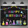 Crazy Science Fun Theme Party Decoration Background, Scientist Boys and Girls Birthday Party Decoration Photography Background