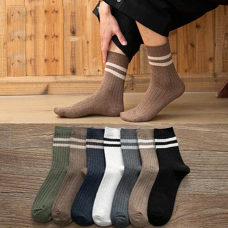 Men's Mid-Calf Socks: Breathable, Sweat-Absorbent, Trendy, Versatile Spring and Summer Footwear