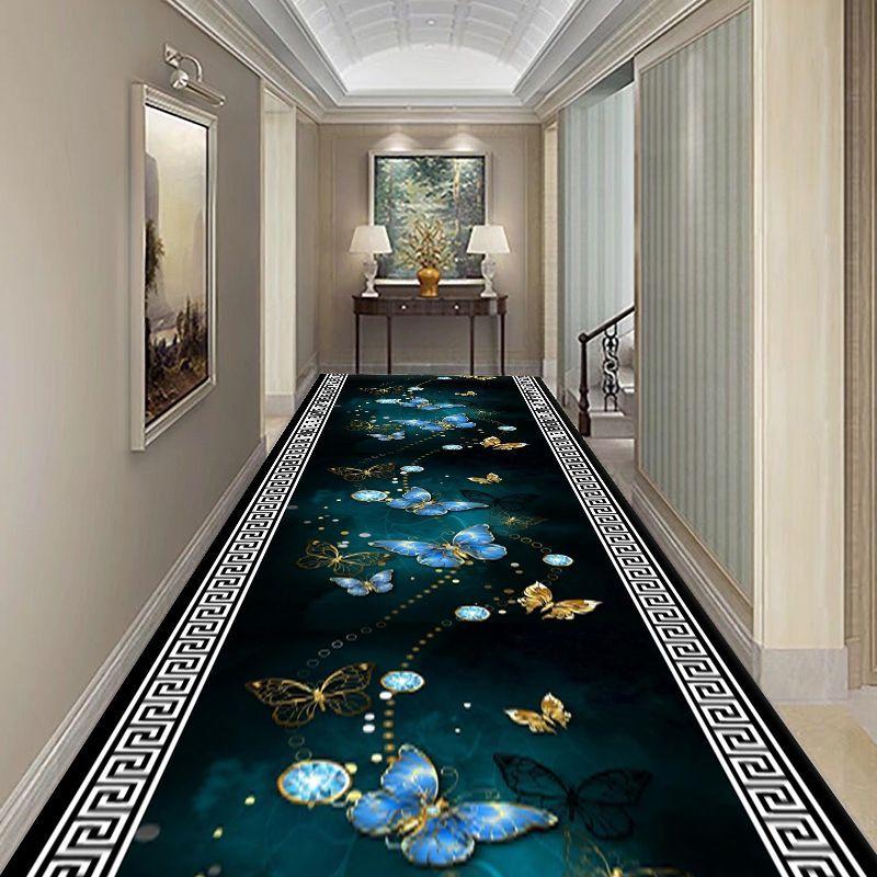 Chinese Style Corridor Aisle Carpet Hotel Hotel Stairs Non-Slip Floor Mats Home Entrance Carpet Custom Corridor Long Carpet