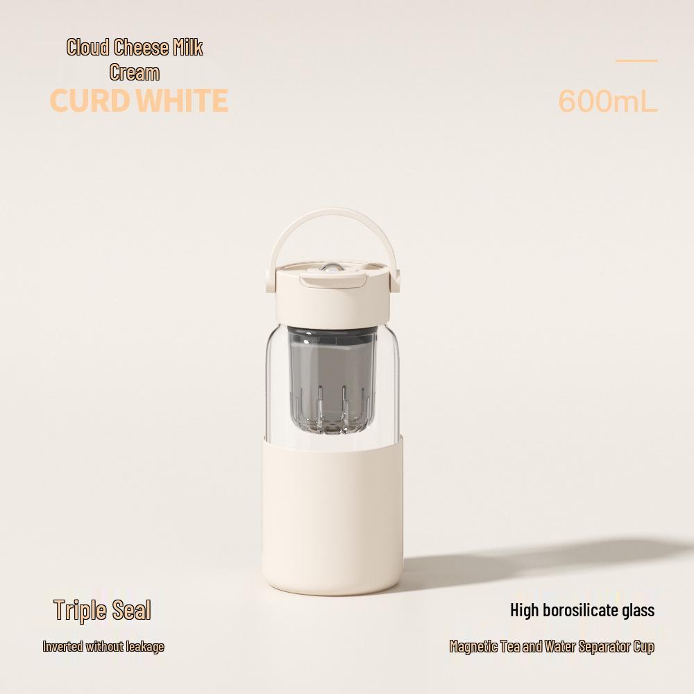 Premium Women s Glass Tea Brewing Cup - Large Capacity, High-Temperature Resistant with Magnetic Buckle. 600ml
