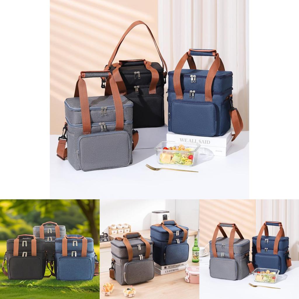 Ice Cooler Bag With Double Layer Insulation For Outdoor Picnics Travel And Food Preservation
