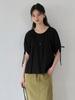 MOAT Shirred Button Blouse (Mout Black)