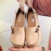 Plus Size Genuine Leather Low-Top Loafers for Women