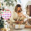 10/30/50Pcs Christmas Mini Keychain Fidget Toys Santa Claus Push Bubbles Sensory Toys Merry Christmas Gifts For Kids Adult