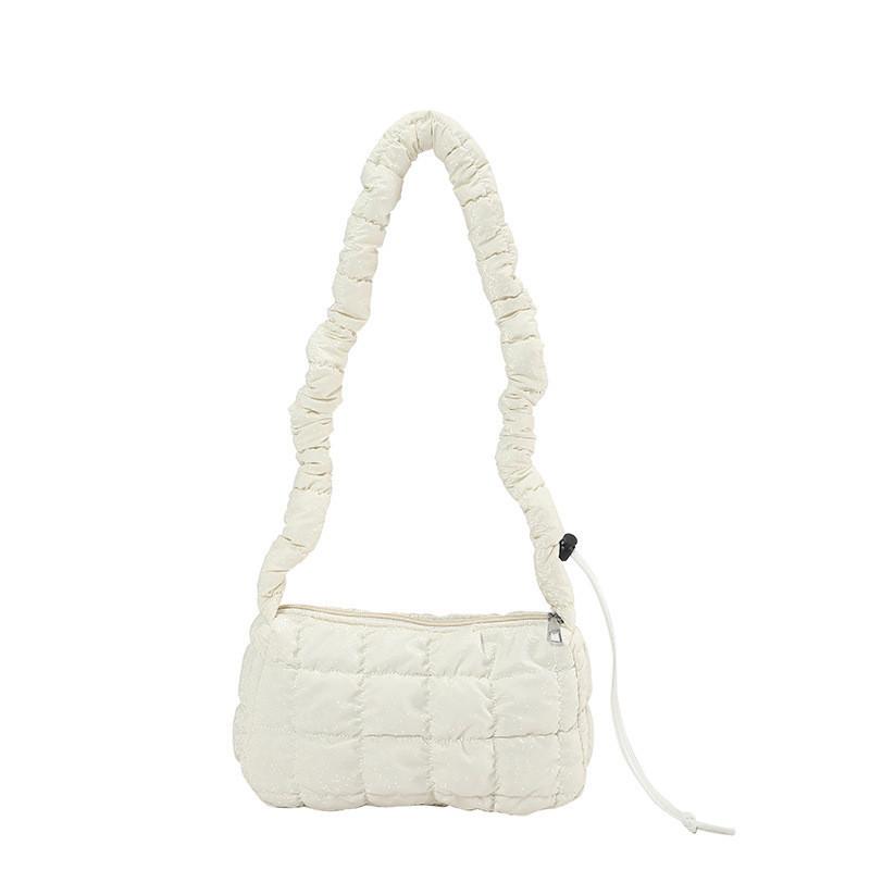 

Wholesale Popular Fashion Diamond Cloud Armpit Single Shoulder Small Square Bag Women 2024 Spring New Simple Crossbody Bag Street Trend бежевый