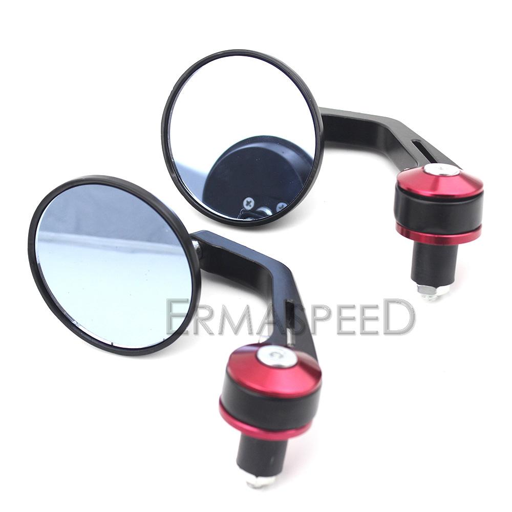 Hliníkový 7/8" 22mm konec motocyklové tyče zpětná zrcátka otočná o 360° konec rukojeti zadní strana