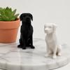 Figurine Labrador Géométrique Imprimée en 3D DYS, Statue Moderne de Chien Assis, Sculpture d'Animal de Compagnie de Collection pour Décoration de Maison, Bureau, Console Centrale de Voiture