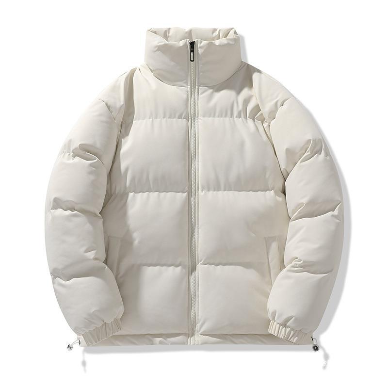 Down Cotton-padded Clothes Men's Stand-up Collar Thickened Jacket Loose Cotton-padded Jacket Cold-proof and Warm Bread Clothes