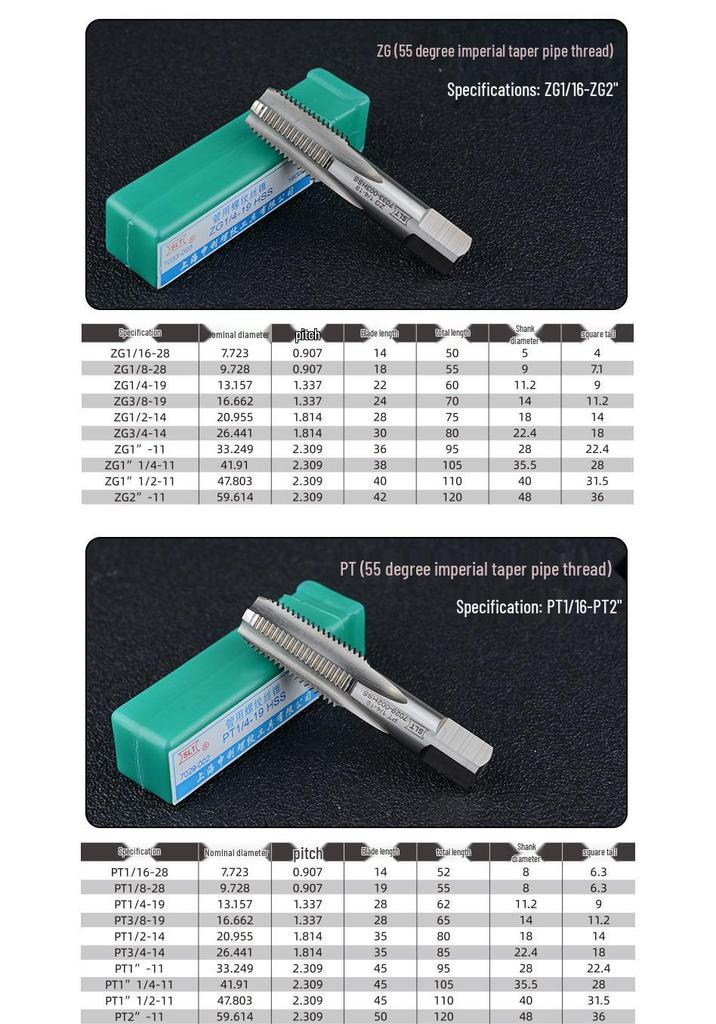 Shanghai Shenli Gas Cylinder Taper Thread Tap (PG, Z, NPSF, NPTF, RP, BSP, BSPT)