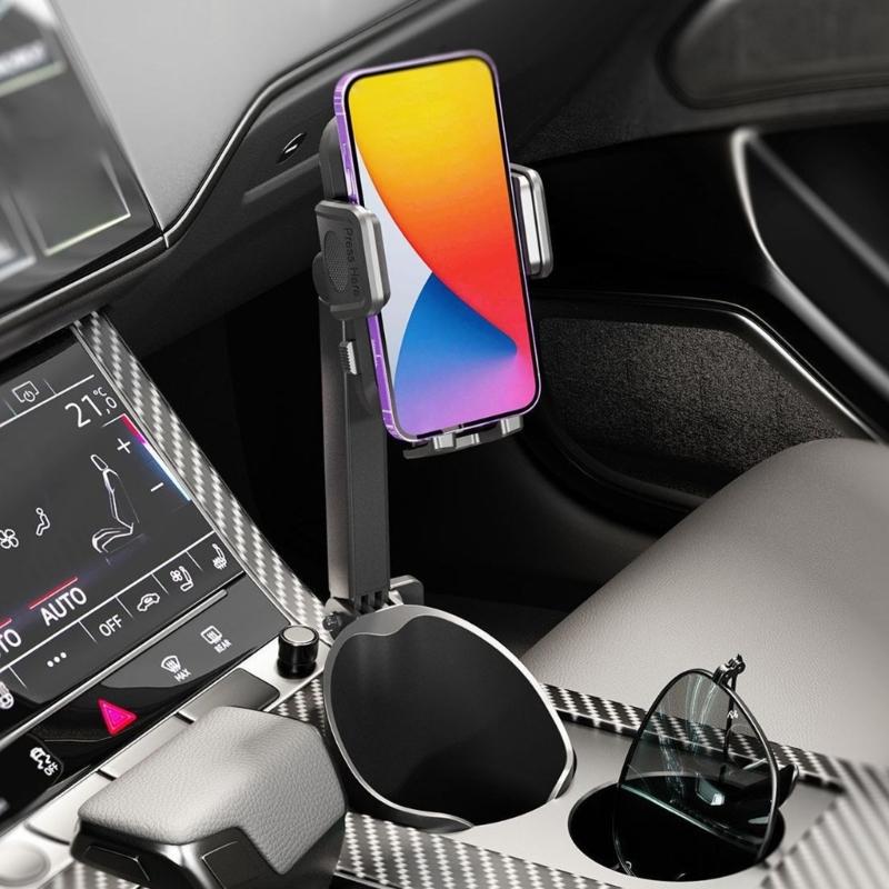 Universal Cup Mount highlighting Strong Hard Rod Design For Phones Tablets And Drinks In Car