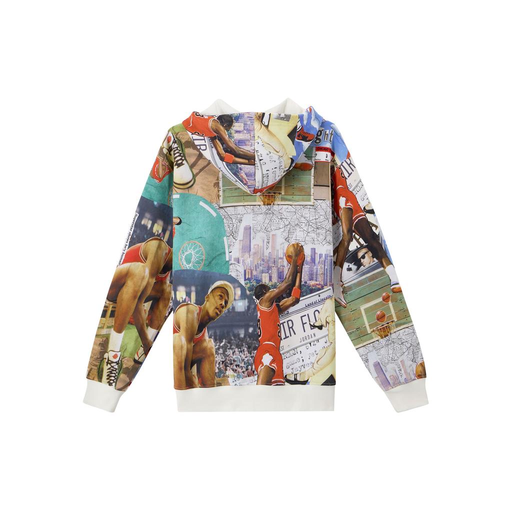 Jordan Hanorac cu glugă sport casual de exterior Brooklyn Fleece cu imprimeu litere pentru bărbați Hanorace Sail FV7298-133