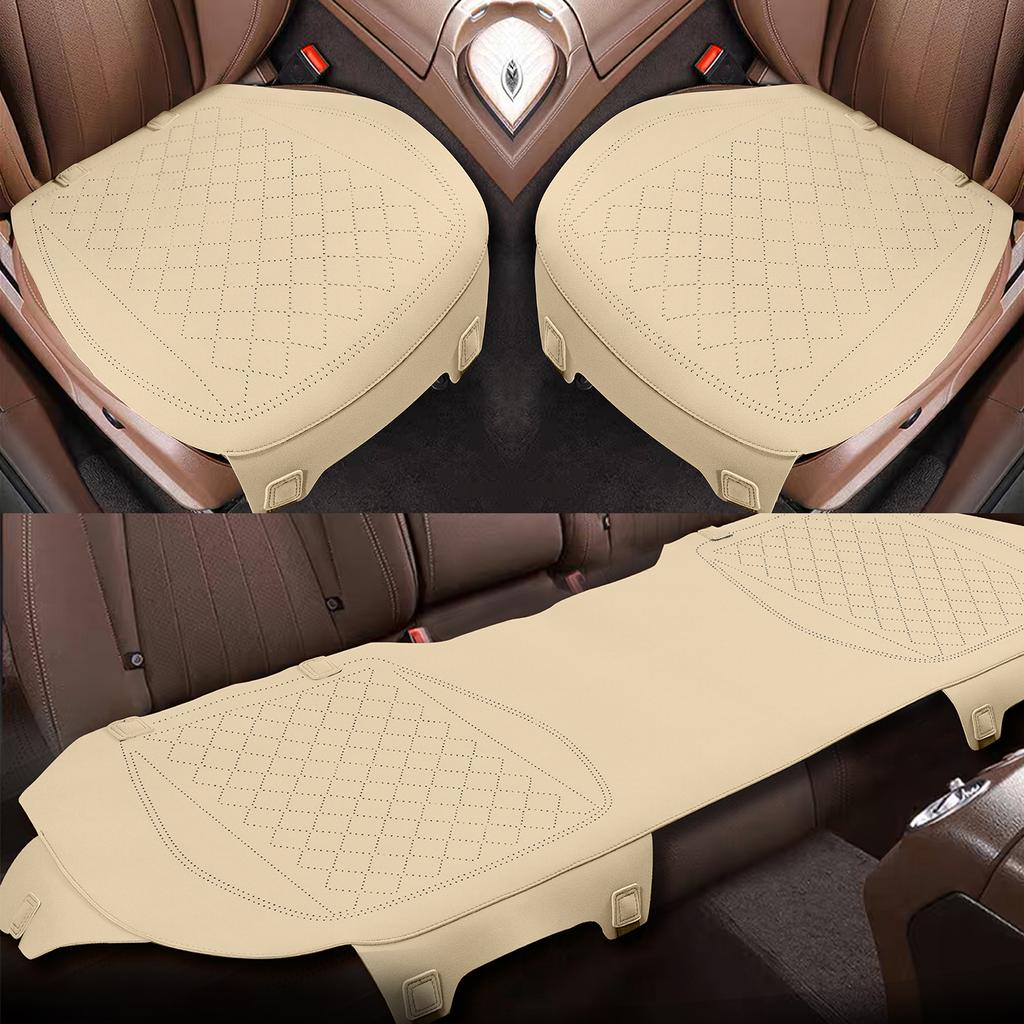 Forbell Car Cushion Suede Ultra-thin Perforated Breathable Anti-skid Car Seat Cover All Seasons Car Seat Cushion