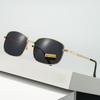 Polarized Metal Men's Sunglasses Stylish Square-Frame Premium-Quality UV Protection Sun Glasses for Driving and Fishing