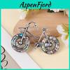 Vintage Shell Inlay Bicycle Brooch Pin With Multi Functional Secure Fixation For Casual Wear