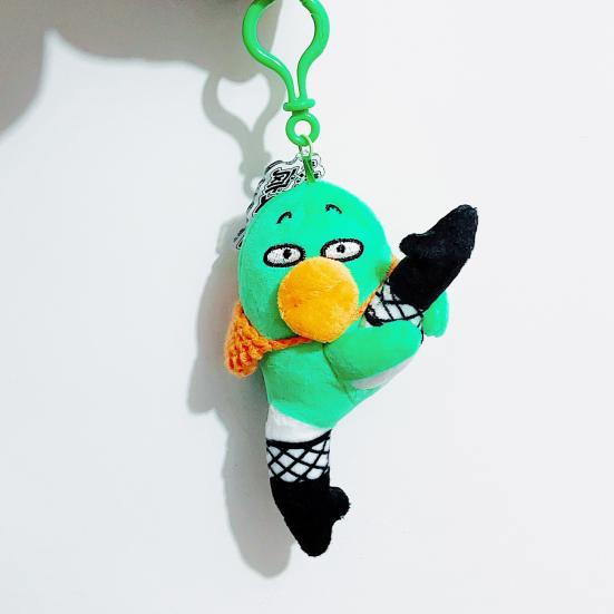 Cute Plush Keychain for Backpack Funny Ugly Doll Keyring Charm Crazy Character Toy for Bags Keys Schoolbags