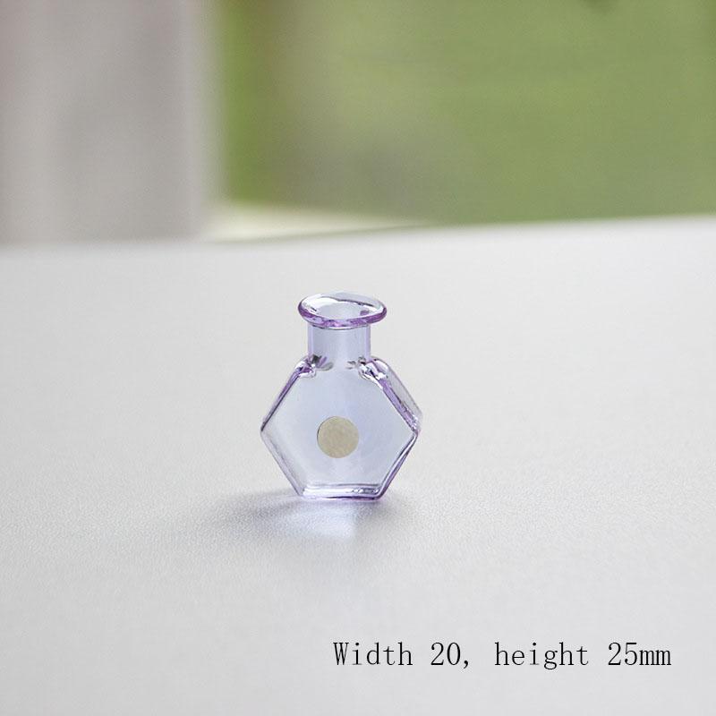 Mini Glass Vase Fridge Magnet with 3D Micro Landscape for Home Office Decoration