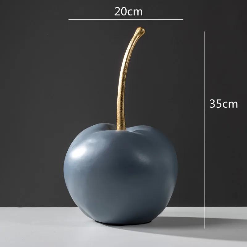 Resin Ornaments Simulated Fruit Sculpture Blue Lucky Decorative Figurines Home Decoration Accessories