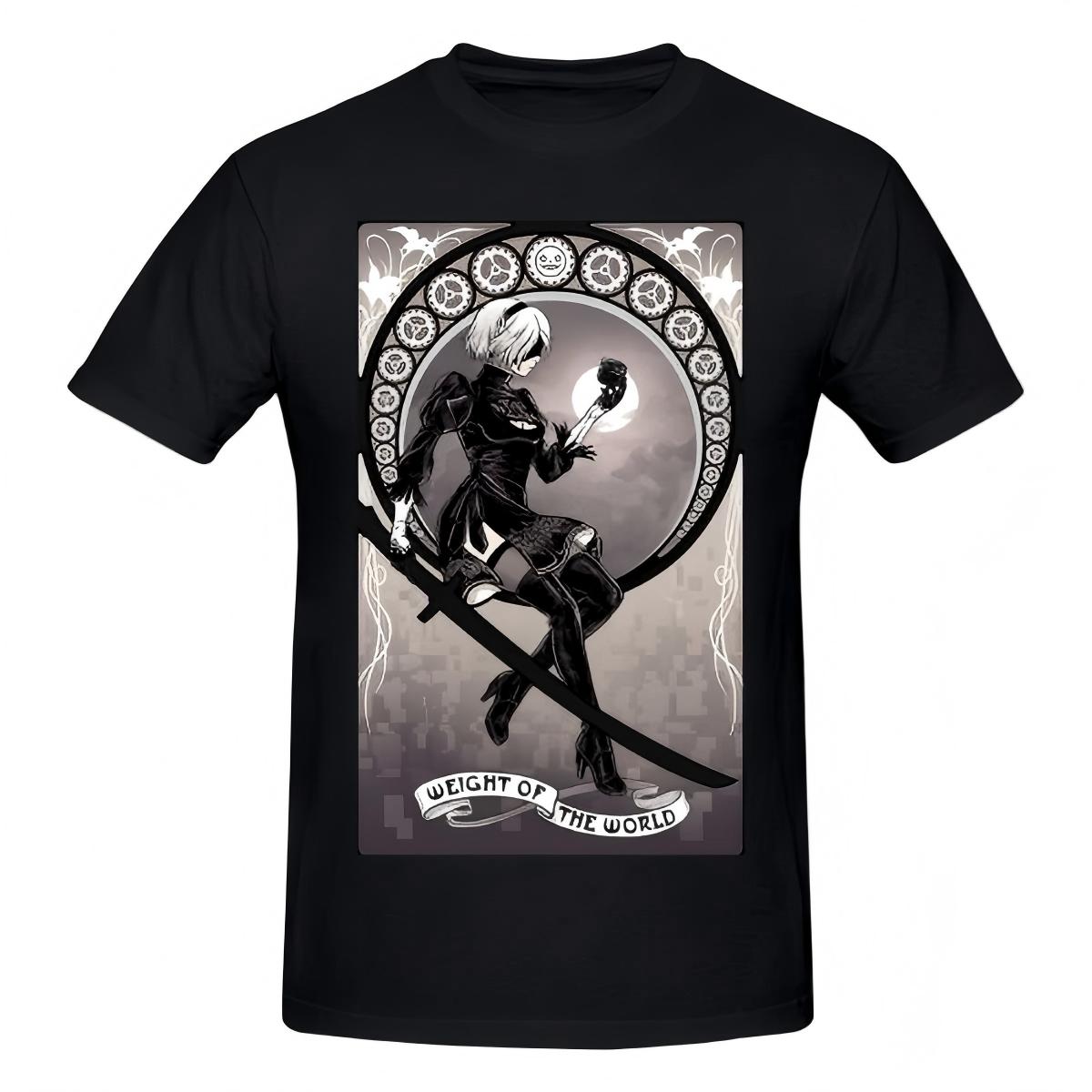 NieR Automata 2B Tarot T-Shirt S чёрный