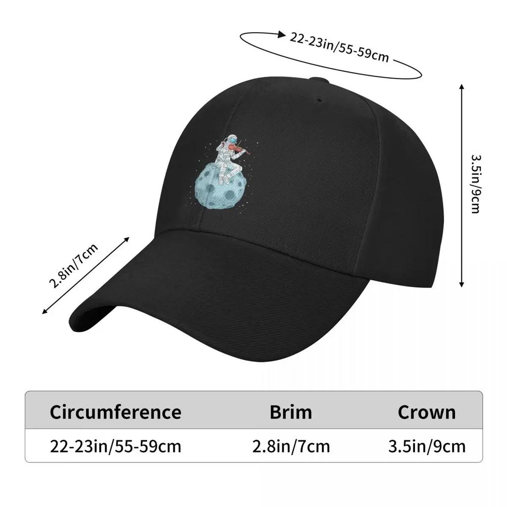 Violin - Astronaut play violin Baseball Cap Sunhat Cosplay black Trucker Hats For Men Women's