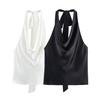 Spring/Summer 2025 Women's Slim-Fit Silk Satin Halter Top