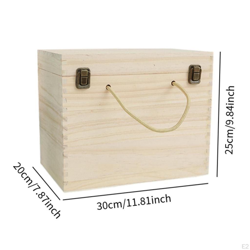 Holz Weinkiste Tragekoffer Geschenk Rustikal Fassungsvermögen 6 Flaschen,Flaschenhalter für Hochzeit Geburtstag