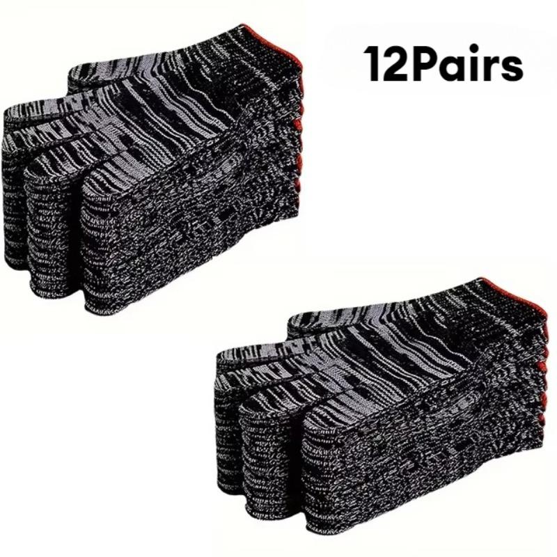 6/12 Paar Arbeitshandschuhe Schmutzabweisend Autowartung Outdoor Camping Klettern Strick Atmungsaktiv Schutz Arbeitshandschuhe