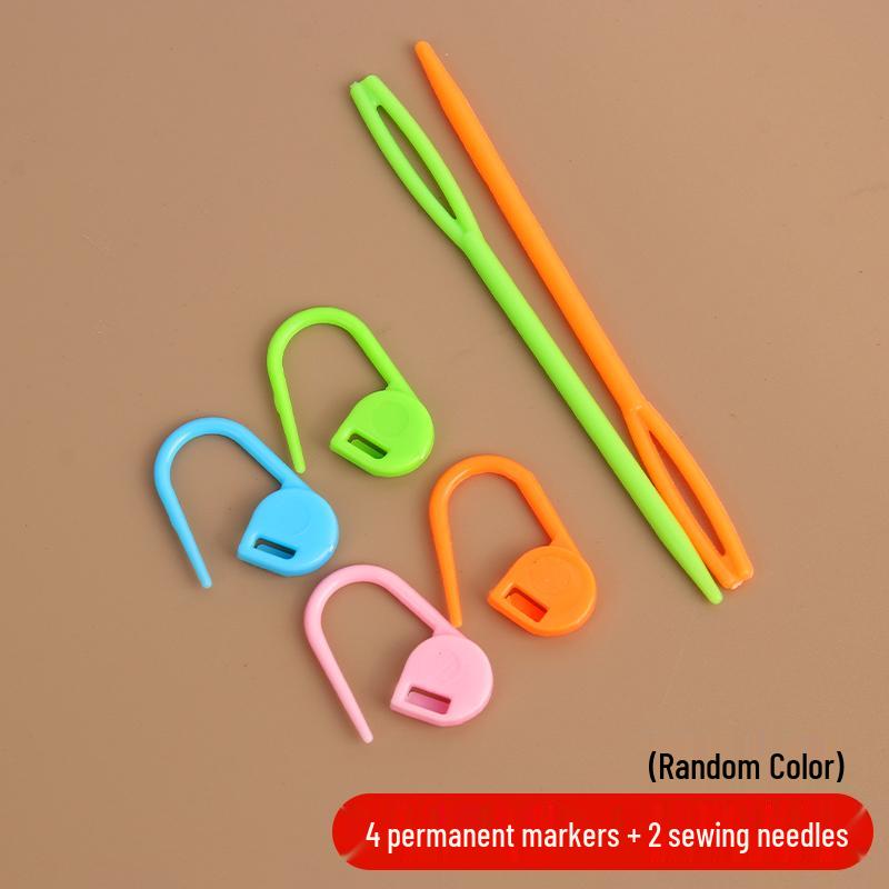 

Красочные вязаные крючком аксессуары ручной работы: Пластиковые маркеры для петель, штопальные иглы, крючки для вязания, булавки, булавки против распускания.