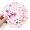 50 Sakura Graffiti Flower Cartoon Stickers for DIY Decoration – Perfect for Skateboards, Mobile Phones, and Suitcases