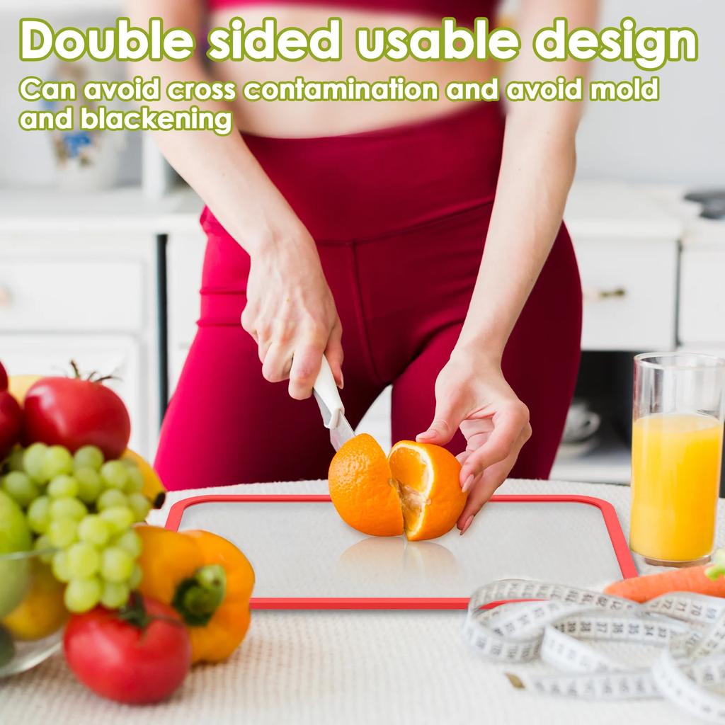 Kitchen Cutting Board Tempered Glass Cutting Board Multifunc Cutting Mat Serving Tray Kitchen Chopping Board for Fruit and Meat