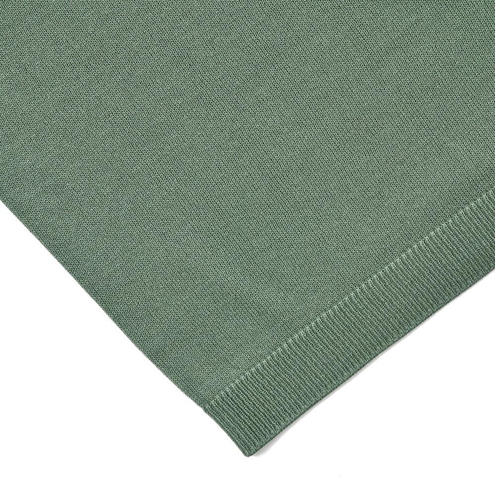 VERNO Linen Like Button Polo Knit See Green