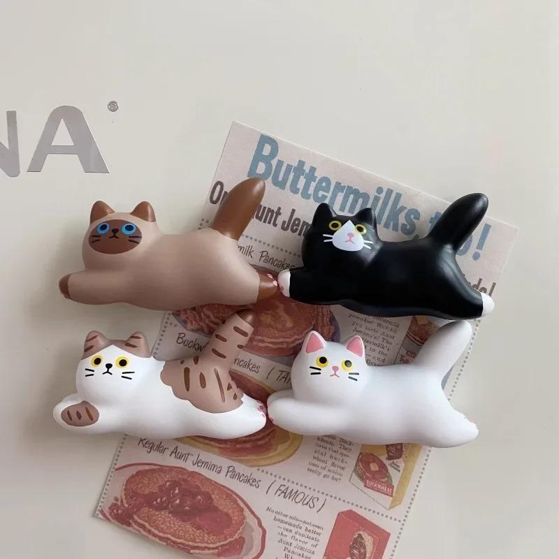 Running Cat Magnet Fridge Sticker Fuuny Cute Cartoon Fridge Sticker Decor Kawaii Animal Refrigerator Home Decor Kitchen Ornament