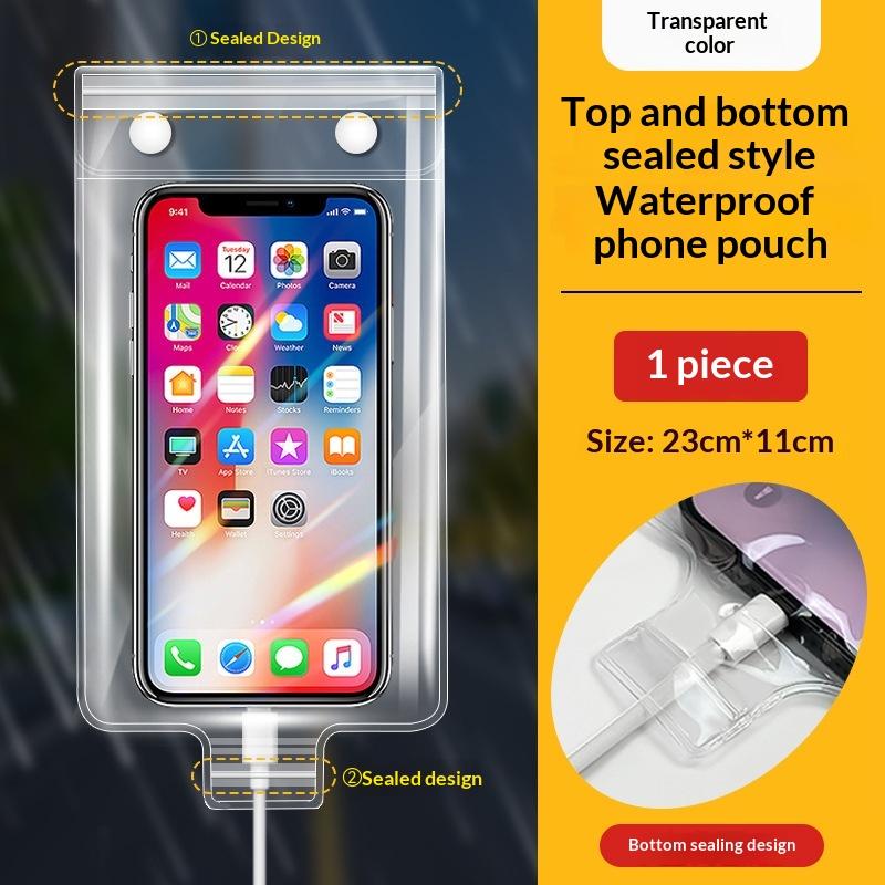 Universal Waterproof Phone Pouch Phone Cover Transparent Case For Rider Moto Rainproof Phone Pouch Dry Bag Touchable Screen