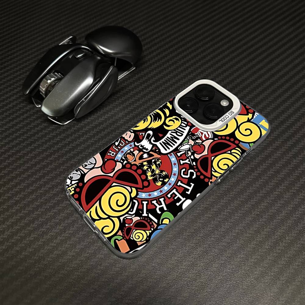 Japan Fashion H-Hysteric M-Mini For iPhone 17 16 15 14 13 12 11 Pro Max Plus Matte Color Back Phone Cover