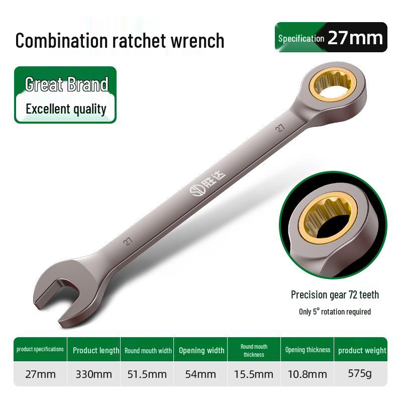 Dual-Use Quick Ratchet Wrench Set - Labor-Saving, Two-Way Plum Blossom Open-End Design