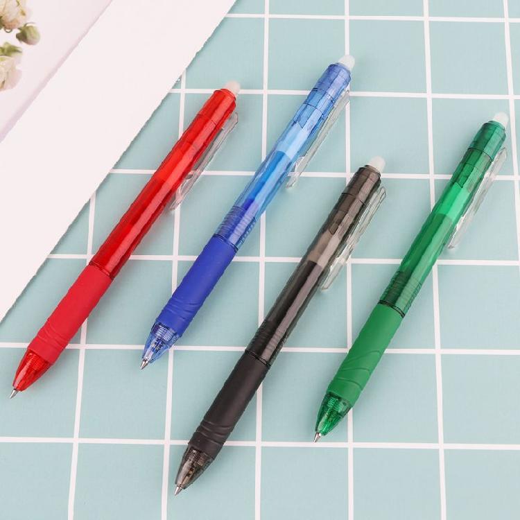 Buy 0.5mm Magic Erasable Button Slide Press Gel Pen Red Blue Black ...