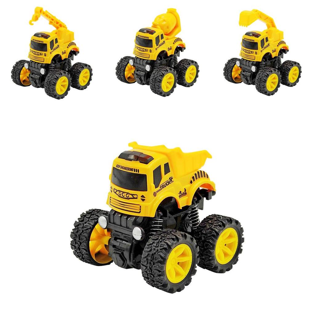 Off Road Vehicle Excavator Crane Dump Truck Fire Truck Children Toys Car For Kids Construction And Rescue Play