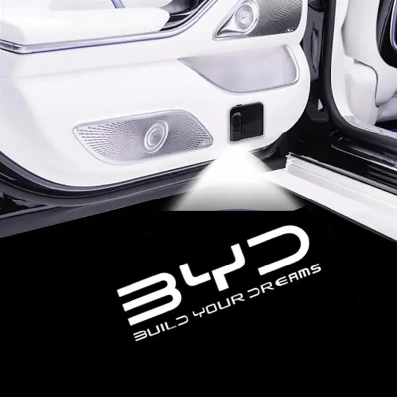 

LED Car Door Emblem Light Welcome Lamp Wireless Laser Projector For BYD ATTO3 QIN SONG S6 7 E6 TANG YUAN PLUS Accessories 2PCS