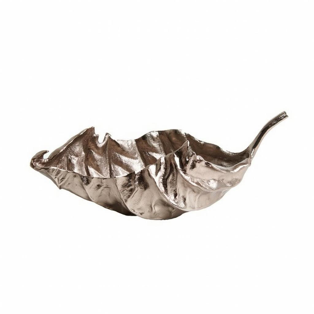 Decorative Tray with Leaf Shape Aluminum Shaped Long-Lasting