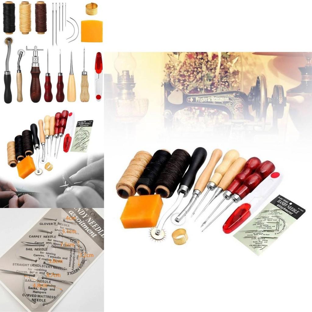 Lederbearbeitungswerkzeugset mit Handnähinstrumenten für DIY-Lederprojekte