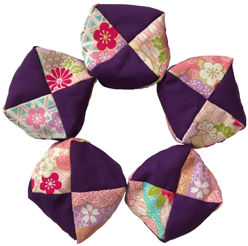 

Set of 5 beanbags Purple x (Dreamweed Yagasuri)