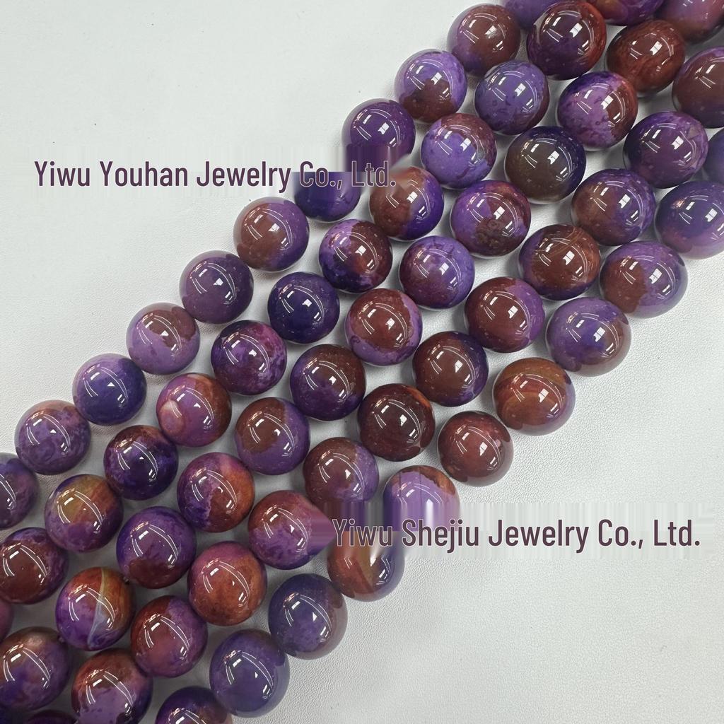 14mm Natural Planet Earth Agate Round Beads for DIY Jewelry