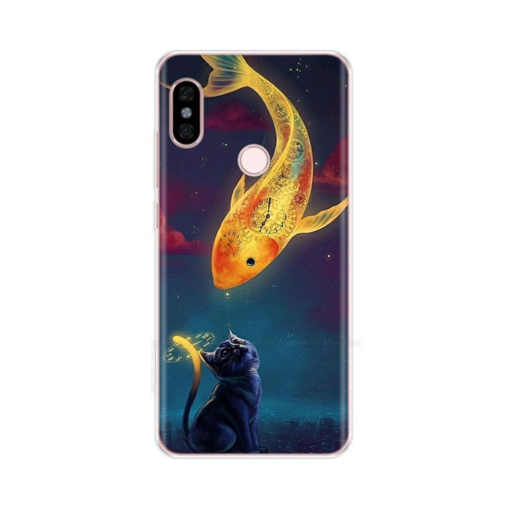 For Redmi Note 5 Note5 Pro Protective Shell Soft Silicone Phone Case Cartoon Painted Back Cover For Redmi Note 5 6 Pro Fundas