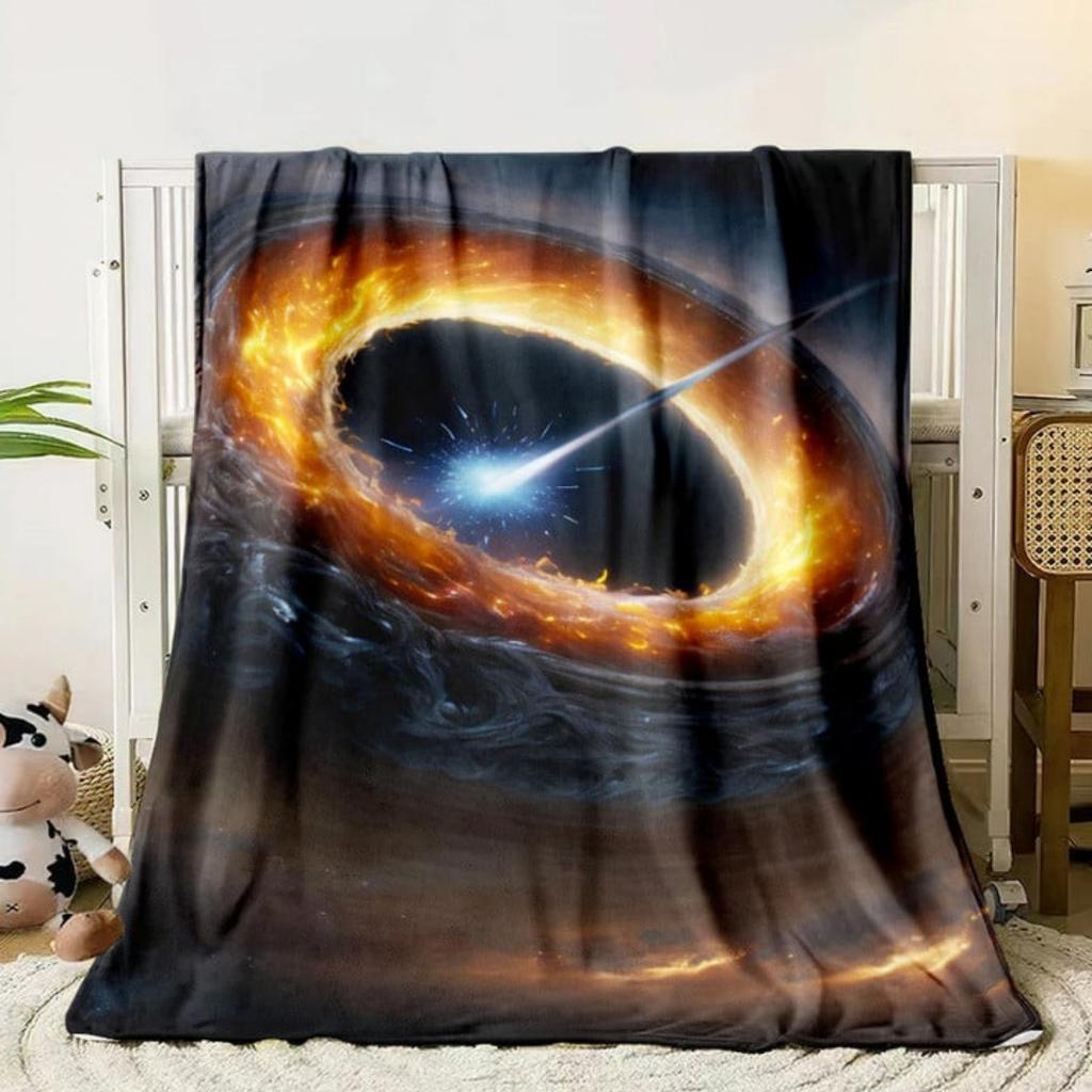 Galaxy Stars In Space Digital-printed Polyester Bedroom Velvet Flannel Cover Blanket Fleece Soft Sofa Cover Blankets for Beds