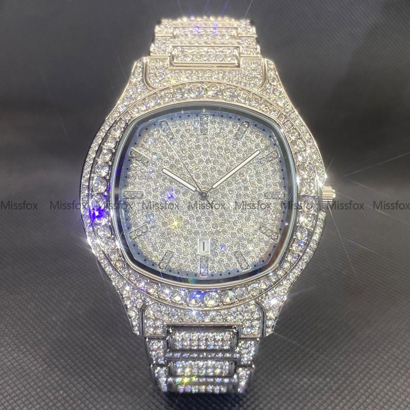 MISSFOX Mens Square Watch Fashion Calendar Quartz