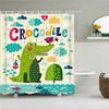 Cute Cat Shower Curtain Lovely Cartoon Funny Colorful Animal Pattern for Pet Kids Girls Fabric Bathroom Decor Curtains with Hook