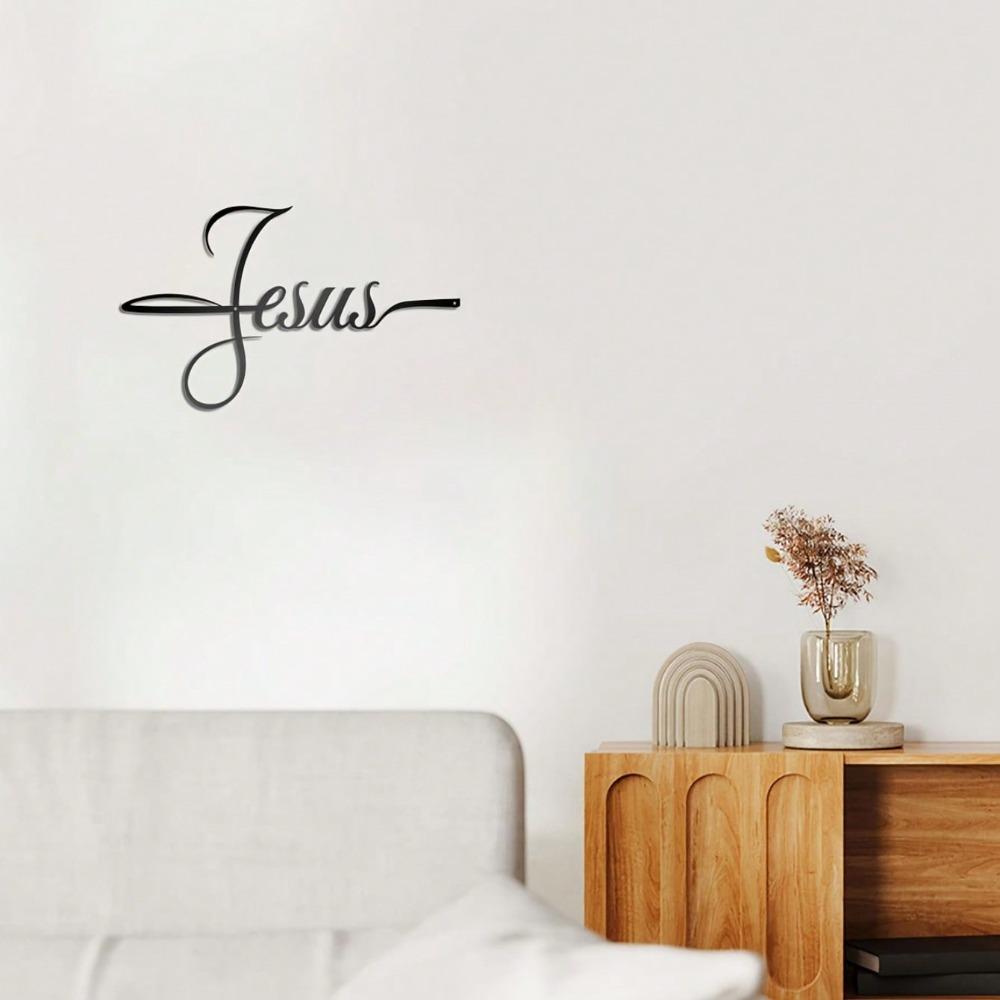 Christian Metal Wall Art Cross Jesus Faith Home Decor Wall Hanging Gift