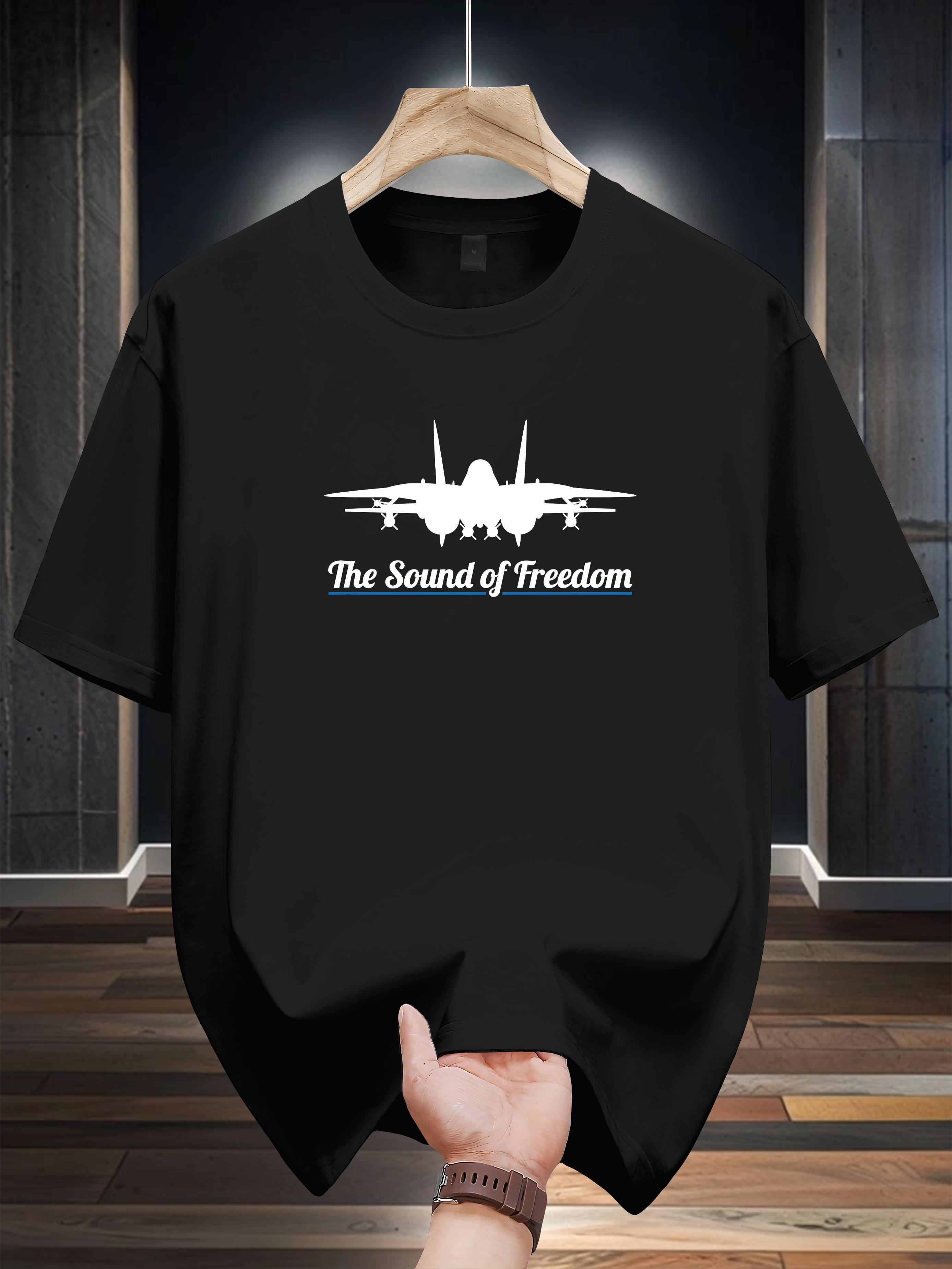 

Casual Cotton T-shirt - The Sound of Freedom Graphic Print S