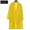 Ijep Beautiful Ijep Cotton Linen V-neck Shirt Cardigan Gown for Women, Yellow, Size 3 Tops 3 yellowUsed