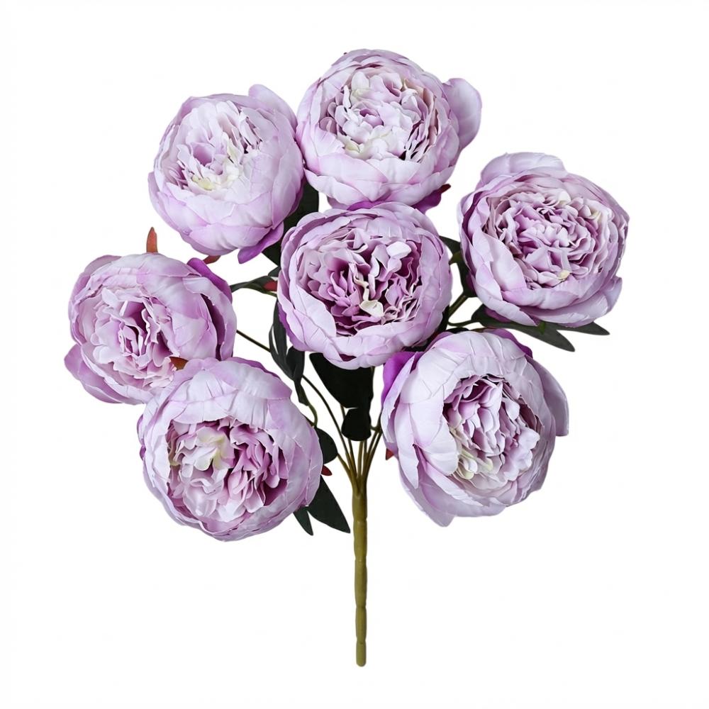 44cm Height Simulation Flower 7 Heads Peony Buds Wedding Bouquet  Desktop Ornament